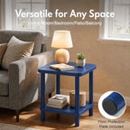 PASAMIC Outdoor Side Table, 2-Tier Oval Patio Table - Image 7