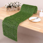 Kesfey 12 x 90 Inch Artificial Faux Grass Table Runner Green by kesfeyhigh-qualitygoods