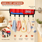 4pack Travel Clothesline with 6Clips Portable Hanger Clips Drying Rack Fold - Image 2