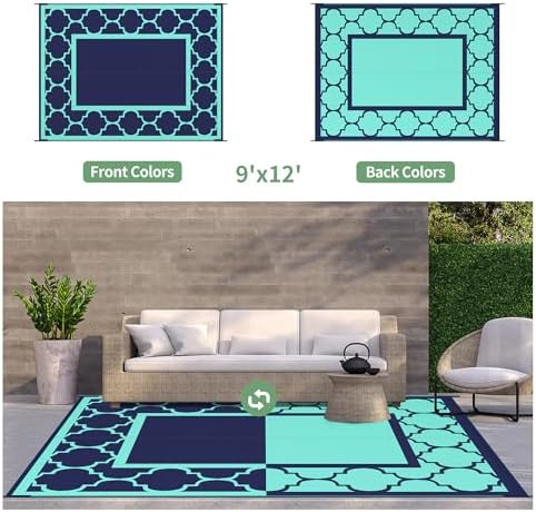 GENIMO Outdoor Rug, Waterproof Plastic Rugs - Image 4