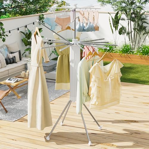 JOOM 4 Legs Double Layer Clothes Drying Rack, Garment Rack Portable and - Image 7