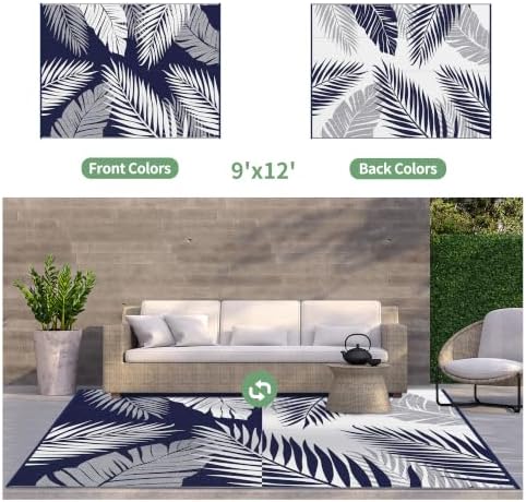 GENIMO Outdoor Rug, Waterproof Plastic Rugs - Image 2