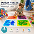 edusense Liquid Sensory Floor Tiles Non-Slip Autism Home&Classroom Play 3+ - Image 5