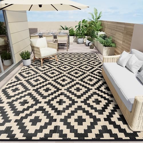 OLANLY Outdoor Rug 9x12 ft Waterproof Reversible Mat by OLANLY