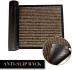 LuxUrux 2-Pack Striped Brown Door Mats - Image 3
