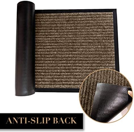 LuxUrux 2-Pack Striped Brown Door Mats - Image 3