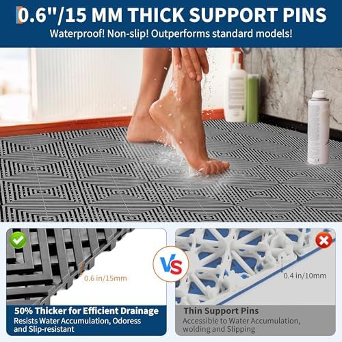 Interlocking Floor Tiles 50 Pack 12"X12" Waterproof Modular Cushion Mats - Image 5