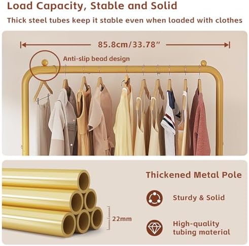 JIUYOTREE Garment Rack Clothing Clothes Rack - Image 6