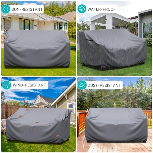 2-Seater Waterproof Outdoor Couch Cover 60"L×34"D×30"H - Image 5