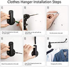 Mkono Wall Mounted Drying Rack Laundry Hook - Image 6