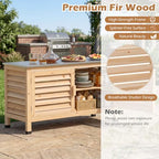Tangkula Wood Outdoor Storage Cabinet - Image 5