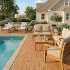 Goplus 27-Pack Acacia Wood Interlocking Deck Tiles - Image 3