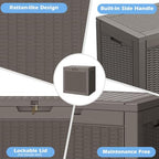 Outdoor Storage Box Waterproof, 30 Gallon Deck Box - Image 5