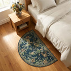 jinchan 2x3 Half Circle Floral Vintage Washable Entryway Rug - Image 7