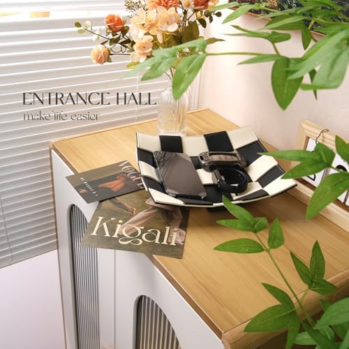 Valet Tray for Men Leather Key Tray for Entryway Table Bedside Nightstand - Image 5