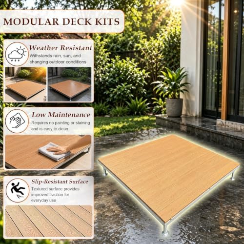 Decking Wood Composite Platform, Flooring Tiles, Raised Deck Platform - Image 2