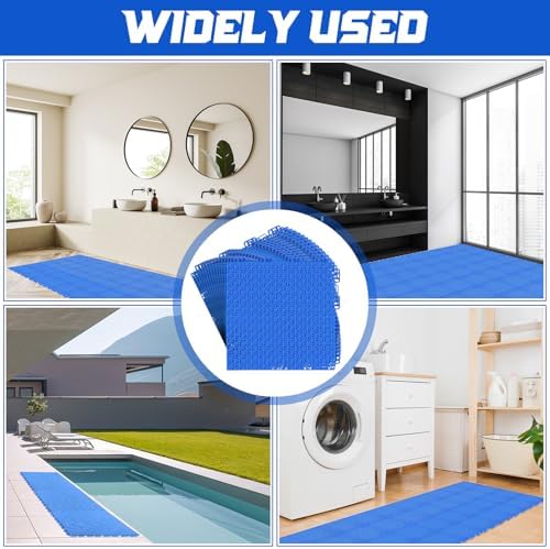 Huwena 100 Pcs Interlocking Drainage Mats 10” x 10” Non Slip - Image 6