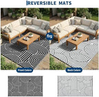 Garvee Reversible Rainbow Outdoor Rug 9x12 - Image 6