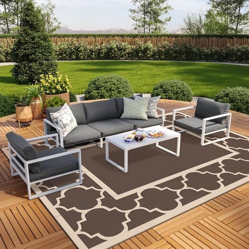 GENIMO Outdoor Rug, Waterproof Plastic Rugs 10'x14' by GENIMO