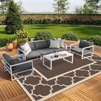 GENIMO Outdoor Rug, Waterproof Plastic Rugs 10'x14' by GENIMO