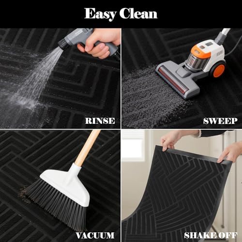 Front Door Mat Outside Entrance, Large Low Profile Non Slip Door Mat, Trap Dirt - Image 6