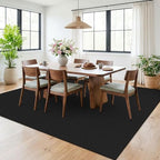 KOZYFLY Black 6x9 Dining Room Rugs, Washable Area Rug - Image 2