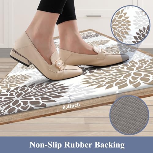 HEBE Kitchen Mats for Floor, Floral Anti Fatigue Kitchen Runner Rug - Image 4