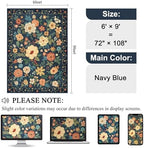 DUKINO 6x9 Area Rugs, Floral Washable Rug - Image 2