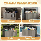 Outdoor Storage Box Waterproof, 180 Gal Gen 2 Resin Deck Box - Image 5