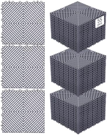 VEVOR Interlocking Drainage Mat, 12” x 12” Modular Interlocking Cushion by VEVOR