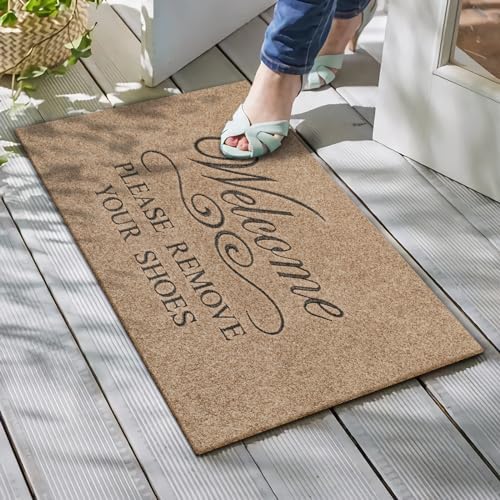 Inside Outside Mat Front Door Mat Please Remove Your Shoes Welcome Door Mat - Image 2