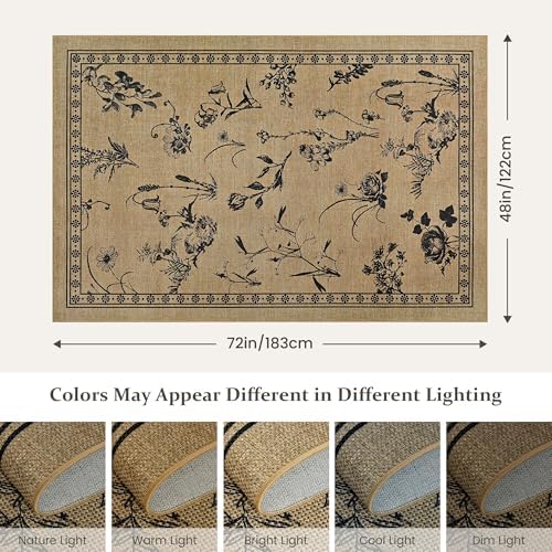 Easy Jute Outdoor Rug, Washable 4x6 Front Door Mat - Image 2