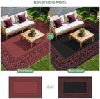 GENIMO Outdoor Rug, Waterproof Plastic Rugs - Image 4
