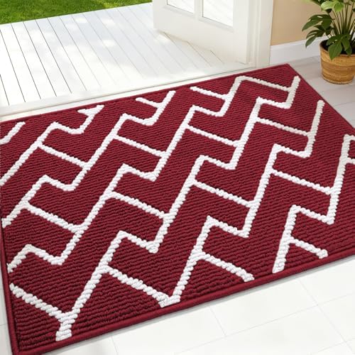 OLANLY Front Door Mat 32x20, Low-Profile Easy Clean Doormat by OLANLY