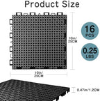 16 PCS Modular Interlocking Cushion Drainage Floor Tiles 10" x10 - Image 2