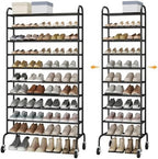 STO STO Expandable Shoe Rack, 10-Tier Metal Tall Shoe Rack by STOSTO