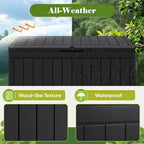 Flamaker Outdoor Storage Box 80 Gallon Resin Waterproof Deck Box - Image 7