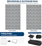 Waterproof Plastic Straw Outdoor Rug 9x18 Patio Reversible UV Resistant - Image 5