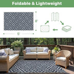 GENIMO Outdoor Rug, Waterproof Plastic Rugs - Image 2