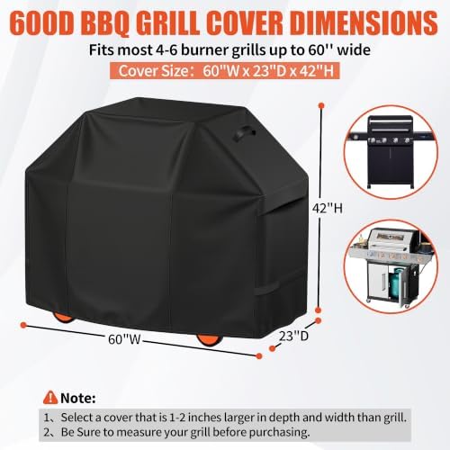 iCOVER Grill Cover 60 inch, BBQ Grill Cover - Image 2