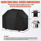 iCOVER Grill Cover 60 inch, BBQ Grill Cover - Image 2