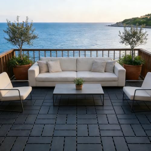 Plastic Interlocking Deck Tiles 36 Pack 12"x12" | Non-Slip Tool-Free Waterproof - Image 7