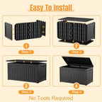 Outdoor Storage Box, 370 Gallon Waterproof Resin Deck Box - Image 6