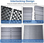 9 PCS 12x12 Inch Plastic Interlocking Deck Tiles - Image 3