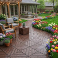 44 Pack 12x12 Inch Interlocking Deck Tiles – Easy Snap-Together Flooring by USGOLDTIME
