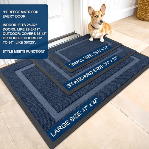 OLANLY Front Door Mat Outside 71x30, All-Season Heavy-Duty Rubber Doormat - Image 2