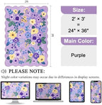 DUKINO 2x3 Rugs for Entryway, Floral Door Mat Washable Kitchen Rugs - Image 2