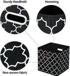 Black Foldable Storage Cubes Bins, Fabric Storage Box Cubes Organizer Baskets - Image 7