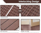 PrimeZone 216 PCS Plastic Interlocking Patio Deck Tiles Outdoor All Weather - Image 3