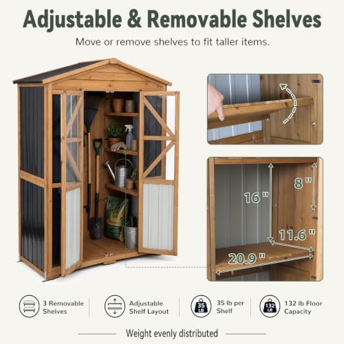 Ketive Outdoor Storage Cabinet, 72-Inch Tall, - Image 6